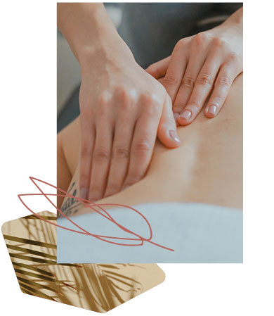 Hands giving professional massage